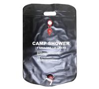 Bosiyrggrl Bolsa Ducha para Campamento de 25 L con EnergíA Solar Calentada, PortáTil, Plegable, Bolsa de BañO para Exteriores, Viaje, Senderismo, Escalada, Bolsa de Agua de PVC, Color Negro