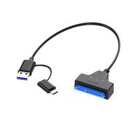 Bosiyrggrl Cable Adaptador A USB 3.0 de hasta 6 Gbps Compatible con Disco Duro Externo SSD HDD de 2,5 Pulgadas, 22 Pines III A25 2.0