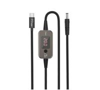 Bosiyrggrl Cable de Refuerzo de Potencia de Tipo C A CC, Cable Adaptador de USB C A CC, Cable de Carga Rápida PD con Voltaje Ajustable de 5 V/9 V/12 V/15 V/20 V.