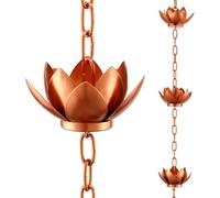 Bosiyrggrl Cadena de Lluvia con Adaptador, Cadena de Captador de Lluvia de 1,2 M para Canalones Exteriores, para Desviar Agua y Exhibir.