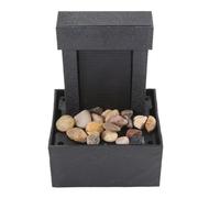 Bosiyrggrl CinturóN de MeditacióN de Guijarros IluminacióN LED Fuente de Escritorio Relajante, Vida en Miniatura de Cascada Interior