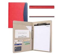 Bosiyrggrl CombinacióN de Carpetas con Portapapeles, Portapapeles de Almacenamiento con Cubierta Adecuada para Negocios, Escuela, Oficina, ReunióN, Bloc de Notas, Madera Contrachapada D