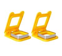 Bosiyrggrl Cortador de Sándwich de Metal, Sellador, Cortador de Sándwich Cuadrado, Lonchera para Niños, Caja Bento Amarilla.