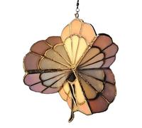 Bosiyrggrl Dancing Lady Vidrieras Spinner Decoración Colgante Al Aire Libre Decoraciones de Jardín Viento Spinner Ouddoor Mariposa D