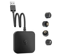 Bosiyrggrl de Monitoreo de Presión de Neumáticos TPMS USB con 4 Sensores Externos, Transmisión Inalámbrica de 0 A 116 PSI, para DVD de Coche Android.