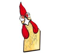 Bosiyrggrl Divertida Decoración de Esquina de Ventana: Gallo Que Mira Furtivamente, Divertida Decoración de Esquina de Ventana con Pájaro Manchado de Gallo, Decoración de Patio de Gallo B