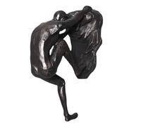 Bosiyrggrl Escultura,Escultura de Pared de Hombre Trepador,Figuras de Hombres Trepadores para Colgar en la Pared,Estatua de Resina Negra,DecoracióN de Pared úNica