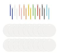 Bosiyrggrl Etiquetas de Equipaje Redondas de Aluminio de Doble Cara para Sublimación, para Portatarjetas de Identificación de Empresa, para Crear Tu Propia Etiqueta.