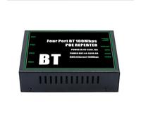 Bosiyrggrl Extensor PoE BT de 4 Puertos A 100 Mbps, 10/100 Mbps, 1 Entrada, 4 Salidas, IEEE802.3, Repetidor PoE BT para Cámara PoE de 48 V, Punto de Acceso Inalámbrico