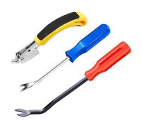 Bosiyrggrl Extractor de Grapas de 3 Piezas, Herramienta Extractora de Grapas para Tapicería de Alta Resistencia con Ergonómico, Herramienta Extractora de Tachuelas A