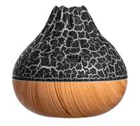 Bosiyrggrl Humidificador de Aire USB Humidificador Difusor de Niebla de Agua Purificador de Aire Fresco Humidificador de Grietas de Colores Negro