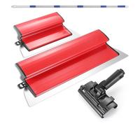 Bosiyrggrl Juego de Cuchillas para Desbastar Paneles de Yeso, Hojas de Acero Inoxidable de 25 y 40 cm + Extensible de 86 A 203 cm, para Acabado de Paneles de Yeso.