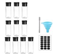 Bosiyrggrl Juego de de para, Botella de Condimentos, Sal y Pimienta, Organizador de, Juego de Tarros de Almacenamiento de Condimentos, 10 Uds.