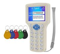 Bosiyrggrl Lector de Tarjetas Inteligentes RFID NFC + 5XUID Duplicador RFID 125K 13,56 MHz Escritor de Llaves IC/ID Programador RFID Replicador de Llaves