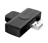 Bosiyrggrl Lector de Tarjetas Inteligentes USB, Adaptador de Conector para Clonador de Tarjetas de Memoria, EMV, DNIE, DNI, Sim, USB, para SO,