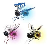 Bosiyrggrl Luces Solares de Simulación de Abejas, Linterna LED Colgante para Exteriores con Forma de Abeja para Decoración de Jardín, Luz Antiinsectos (3 Unidades)
