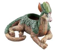 Bosiyrggrl Macetas de Animales Fantásticos Macetas para Plantas Suculentas Estatua de Jardín Regalos de Resina para Amantes de la Naturaleza A