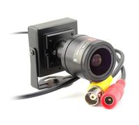 Bosiyrggrl Módulo Analógico A Color CMOS de 1200 TVL con Lente Varifocal Ajustable de 2,8-12 mm y Adaptador para Videocámara de Vigilancia PAL.