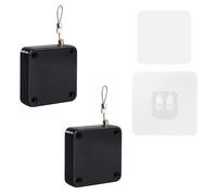 Bosiyrggrl Paquete de 2 Cierrapuertas AutomáTico Sin PerforacióN, Cierrapuertas AutomáTico con Tirador de TúNel, Cierrapuertas para el Hogar, la Oficina (500G)