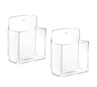 Bosiyrggrl Paquete de 2 Soportes Acrílicos para Mandos A Distancia, Soportes Adhesivos de Pared para Teléfonos, Organizadores de Pared, Cajas de Almacenamiento Multimedia.