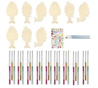 Bosiyrggrl Paquete de 9 Carillones de Viento con Forma de CorazóN, Haz Tu Propio CarillóN de Viento con Amor, de Madera Colorida para el DíA de San ValentíN DIY A