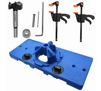 Bosiyrggrl Plantillas PerforacióN Bisagra Oculta 35Mm Plantilla Agujero Bisagra Localizador de GuíA de PerforacióN Abridor de Agujeros Armarios Juego de Herramientas de CarpinteríA