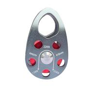 Bosiyrggrl Polea de Escalada en de Aleación de Aluminio de 22 KN, Liviana, Portátil, Resistente, de una Sola Polea Fija, Gris y Roja