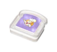 Bosiyrggrl Recipiente para Sándwiches Reutilizable, Recipiente Sellado para Alimentos, Caja de Pan Transparente, Caja Portátil para Sándwiches y Tostadas A