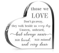 Bosiyrggrl Regalos de SimpatíA Regalos Conmemorativos de Luto Regalos de Condolencias de CorazóN de Cristal por la PéRdida de un Ser Querido, la PéRdida del Padre