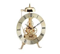 Bosiyrggrl Reloj de Mesa Pequeño de Metal Vintage para Dormitorio, Oficina, Mecánico de Lujo, Mini Reloj Dorado.