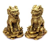 Bosiyrggrl Resina/Estatua Feng Shui Coleccionables ArtíCulos para el Hogar Bronce