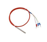 Bosiyrggrl Sensor de Temperatura PT100 Cable Impermeable Resistencia Térmica Cable de Protección de Alambre de Silicona