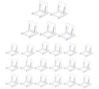 Bosiyrggrl Soporte de Exhibición de Plástico Transparente de 24 Piezas, Soporte de Exhibición de Plástico Transparente Ajustable, Soporte de Exhibición Multifuncional de Caballete