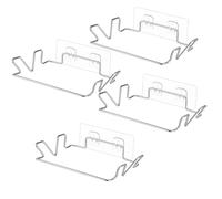 Bosiyrggrl Stainless Steel Trash Bag Holder Set of 4 For Kitchen Cabinet Doors and Cupboards Featuring Wall Sticker Mounting Base Portable Design