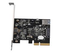 Bosiyrggrl Tarjeta Adaptadora PCI-e 4X A USB3.1 Tarjeta de Expansión Adaptador Trasero 10G Placa Type-C+Type-A Módulo ASM1142