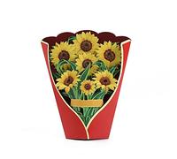 Bosiyrggrl Tarjetas Emergentes de Papel, Ramo de Flores de Girasoles Tarjetas de FelicitacióN Emergentes 3D para Mamá Tarjetas de FelicitacióN del DíA de la Madre Todas las Ocasiones