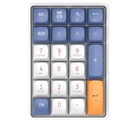 Bosiyrggrl Teclado Numérico Mecánico Aigo A18 de 22 Teclas, Inalámbrico/con Cable, para Ordenador Portátil, Conector en Caliente, Compacto y Portátil.