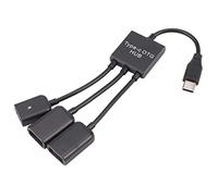 Bosiyrggrl USB 3.1 Type C Macho a 2 Dual USB a 2.0 Hembra + Micro-USB Hembra OTG Concentrador