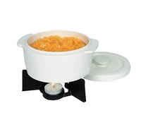 BOSKA Cheese Baker L/Super Multifuctional/Compact Baker/Redonda/con marco y vela de té/blanco y negro