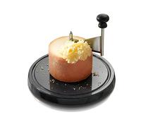 Boska Cuchillo Cabeza de Monje - Base de mármol - Negro mate/Plateado - 26x24x6 cm