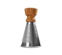 Boska Rallador Mini Oslo - Rallador de queso - Con tres caras - Diseño funcional - Marrón y plata - 15 cm