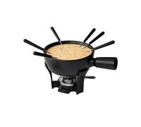 Boska Set de Fondue Nero - Cacerola para Fondue con 6 Tenedores de Fondue - Base de Hierro Fundido - Apta para el lavavajillas - Negro - 1L