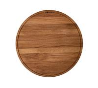 BOSKA Tabla de pizza Friends XXL - Plato de pizza de madera de roble - Diámetro: 47 cm - Plato de pizza redondo con bandeja de recogida práctica - También apto para desayuno, almuerzo y