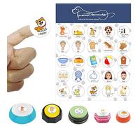 BOSKEY Calcomanías para botones de entrenamiento para mascotas, bricolaje creativo, calcomanías de expresión emocional para perros, deja que tu mascota diga lo que quiere hacer, calcomanías para