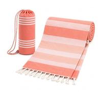 BOSKIMO Toalla Playa Grande con Bolsa - Pareo Fouta Rayas y Flecos
