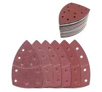 Bosmsaslad 60 Piezas Papel de Lija, Almohadillas Lijadora Ratón, Triángulo Lijado Delta, Hojas Triangular Multilijadora, Riangulares 11 Agujeros, Granos Surtidos 40/60/80/120/180/240, 105 mm x 152 mm