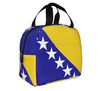 Bosnia and Herzegovina Bandera Lunch Box Bolso Almuerzo Bandolera Bolso Térmico Portátil Aislado Caja Picnic Estampado Bandera Para Adolescentes Escuela Merienda Nevera Aislada Tote