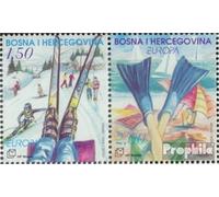 Bosnia - Croacia. Correos Mostar 129-130 pareja (completa.edición.) nuevo con goma original ** MNH 2004 Europa - Vacaciones (sellos para los coleccionistas) Deportes de invierno (esquí / hockey sobre