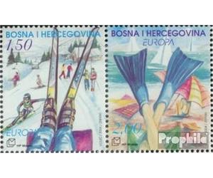 Bosnia - Croacia. Correos Mostar 129-130 pareja (completa.edición.) nuevo con goma original ** MNH 2004 Europa - Vacaciones (sellos para los coleccionistas) Deportes de invierno (esquí / hockey sobre