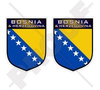 Bosnia & Herzegovina escudo 75 mm (3 pulg.) vinilo parachoques pegatinas, adhesivos X2